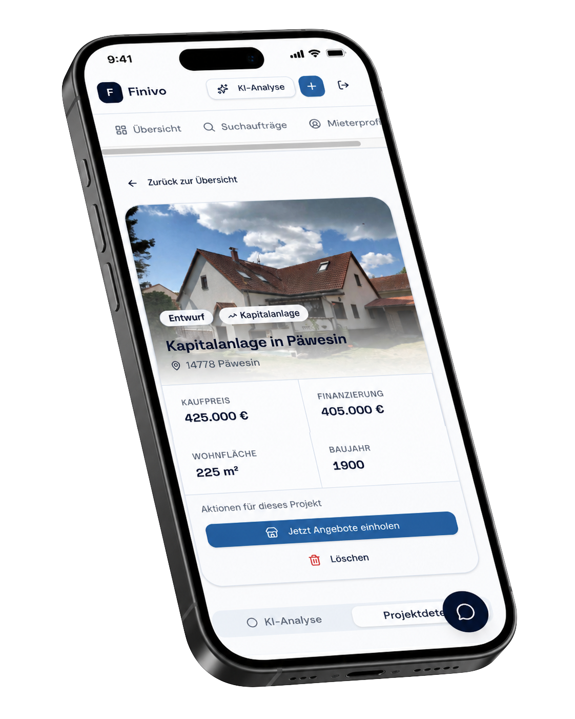 Banken & Finanzexperten – Beispiel-Ansicht im Finivo Pro Cockpit